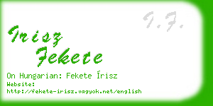 irisz fekete business card