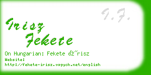 irisz fekete business card